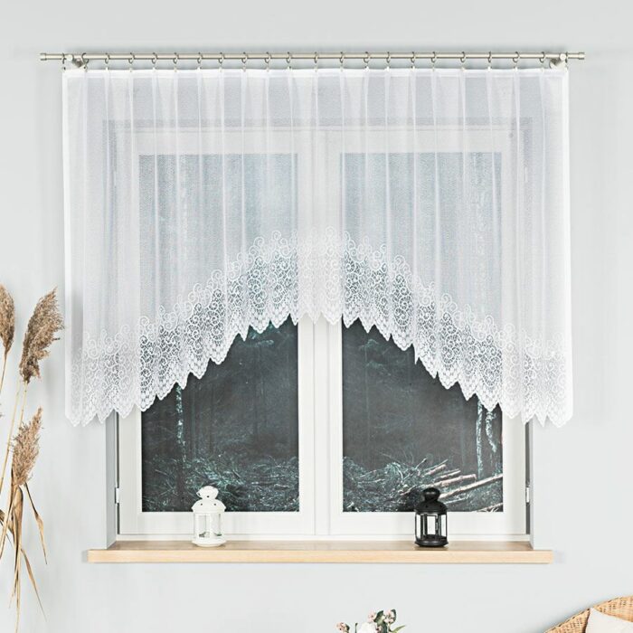 VIOLETTA Firanka żakardowa gotowa, szerokość 250 x wysokość 120cm, kolor 001 biały 001539/FBL/001/250120/1