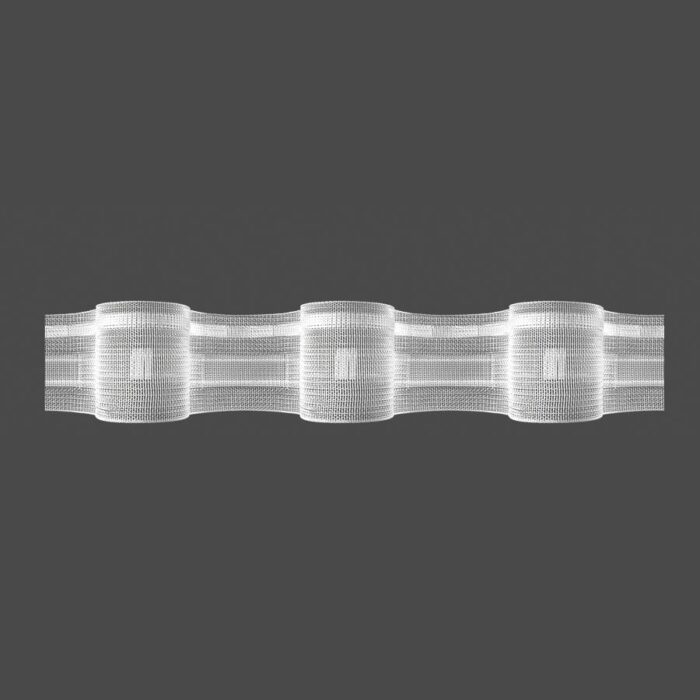 Taśma fala 5cm, marszczenie 1:2, transparentna, 15.50.200.3 TASMAM/T28/200/005000/1