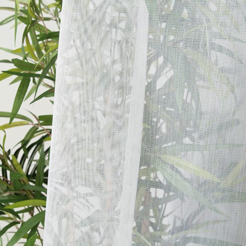 Firanka fantazyjna z ołowianką, wysokość 300cm, kolor 001 biały - podkład 464 017464/OLO/001/000300/1