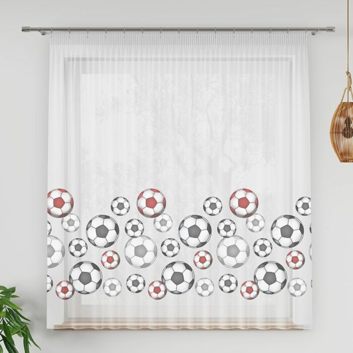 FUTBOL Firanka z ołowianką WOAL, wysokość 157cm, kolor 002 czerwony D00051/WOP/002/000157/1