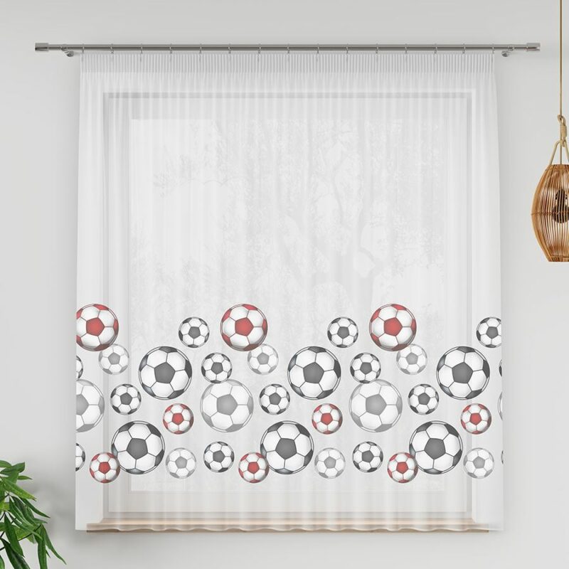 FUTBOL Firanka z ołowianką WOAL, wysokość 157cm, kolor 002 czerwony D00051/WOP/002/000157/1