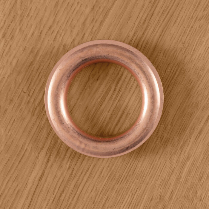 Przelotka metalowa, wysoki kołnierz LN, śr wew 40mm zewn. 62mm, kolor miedź 040 PRZELO/MET/040/040011/1