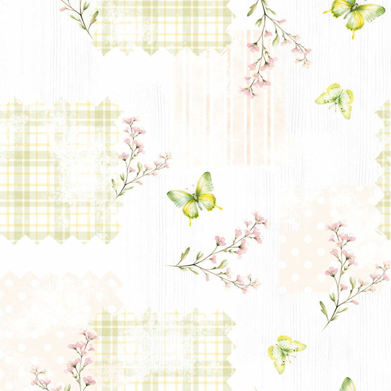 WIOSENNY PATCHWORK Tkanina dekoracyjna NINA WODOODPORNA, 160cm, kolor 001