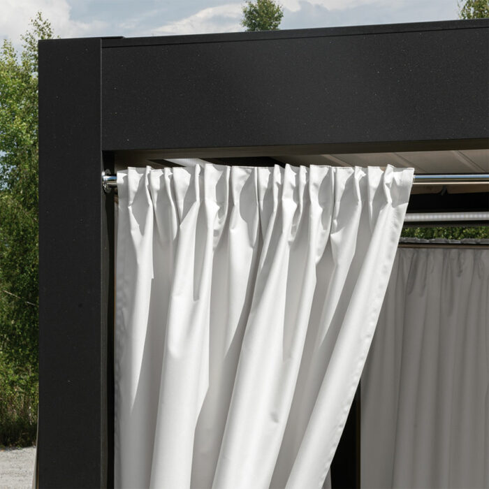 GARDENIA Zasłona gotowa na taśmie, szerokość 140cm x wysokość 250cm, kolor 050 biały