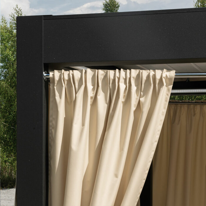 GARDENIA Zasłona gotowa na taśmie, szerokość 140cm x wysokość 250cm, kolor 002 ciemny kremowy