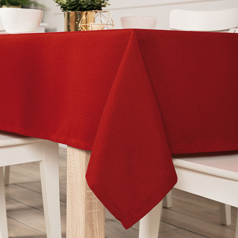 Obrus plamoodporny, 120 x 160 cm, kolor 043 czerwony ARUBA