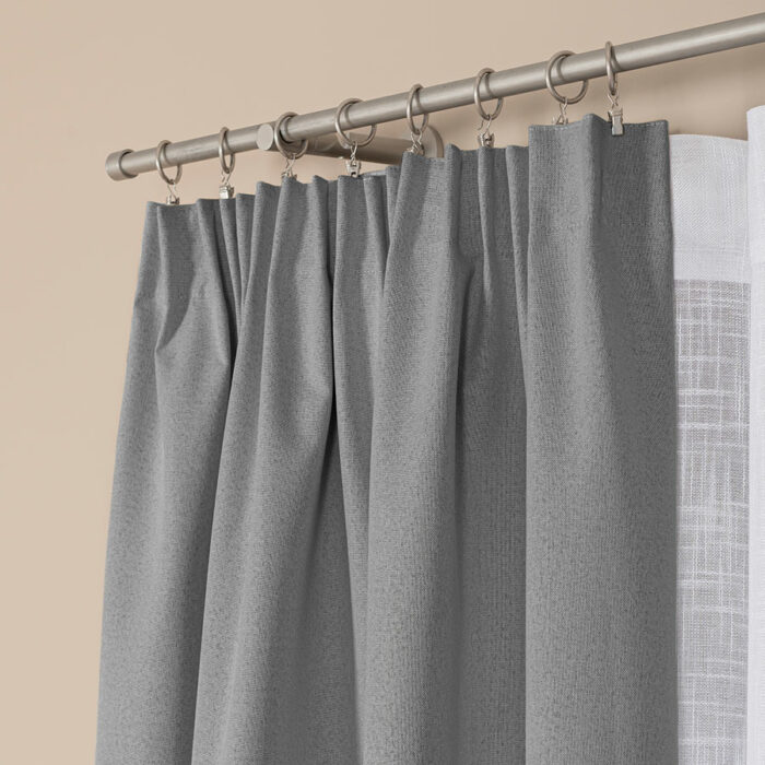 SUPER BLACKOUT Zasłona gotowa na taśmie, szerokość 140 x wysokość 250, kolor 023 ciemny szary