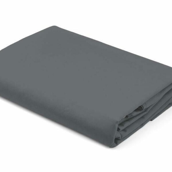 Prześcieradło satynowe z gumką 140x200 ciemno szare PURE premium