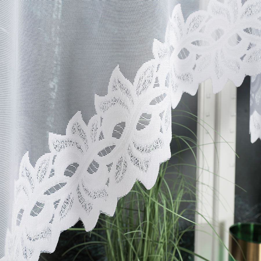 BASTIA Firanka żakardowa gotowa, 250x130 kolor 001 biały - obrazek 2