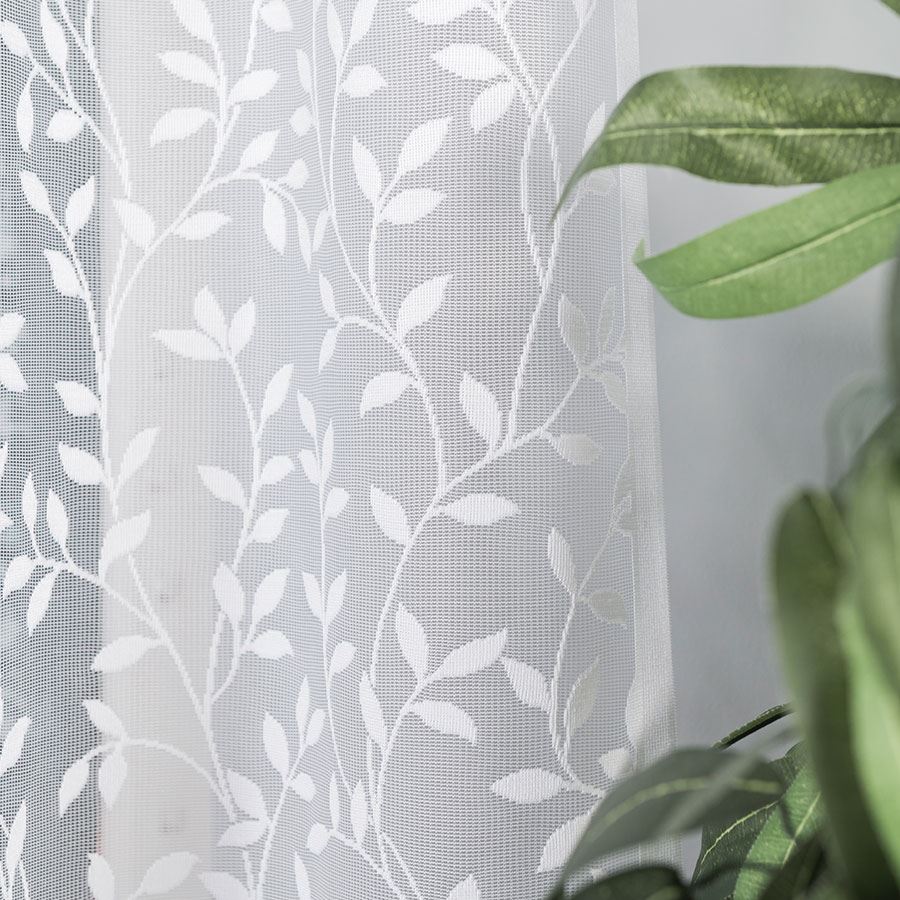 ZUZANNA Firanka żakardowa gotowa ze wzorem po całości, szerokość 300 x wysokość 160cm, kolor 001 biały - obrazek 5