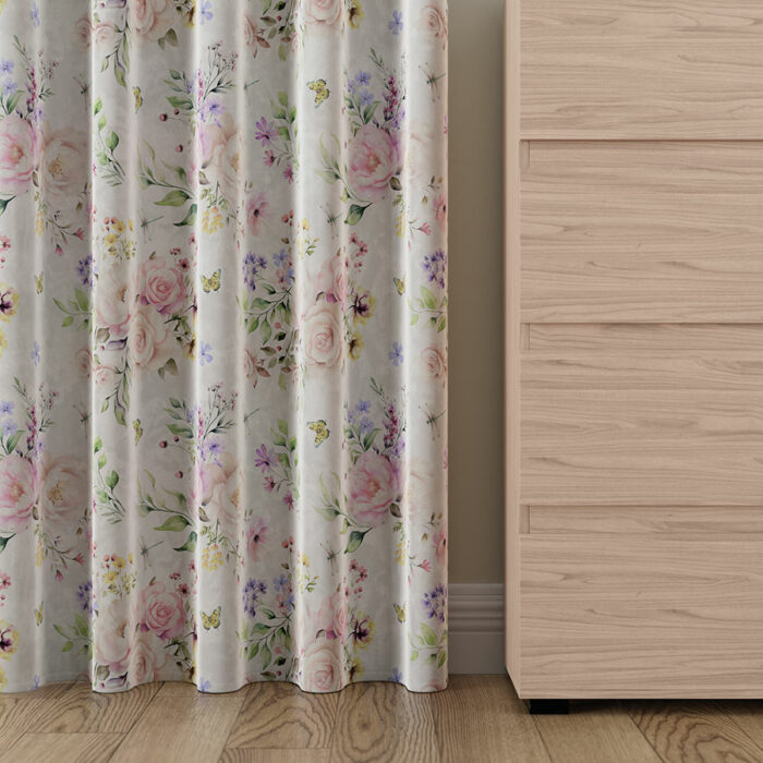 ROSANNA Tkanina dekoracyjna VELVET, 150cm, kolor 001 biały - obrazek 3