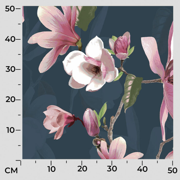 MAGNOLIA Tkanina dekoracyjna BLACKOUT, 145cm, kolor 002 ciemny granat - obrazek 7