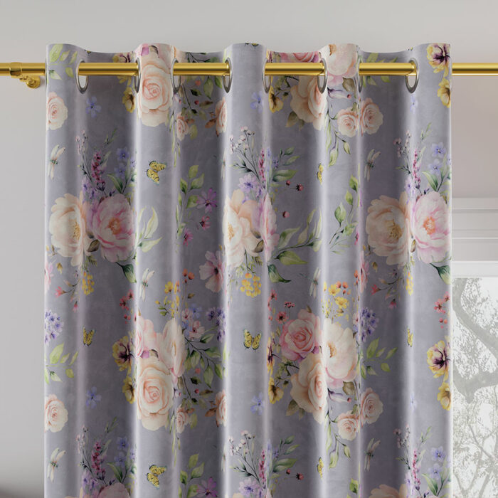 ROSANNA Tkanina dekoracyjna VELVET, 150cm, kolor 002 pastelowy fiolet - obrazek 6