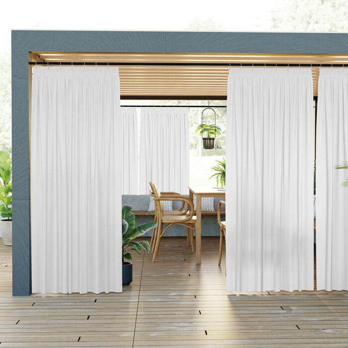 GARDENIA Tkanina dekoracyjna, szerokość 150cm, kolor 050 biały - obrazek 3