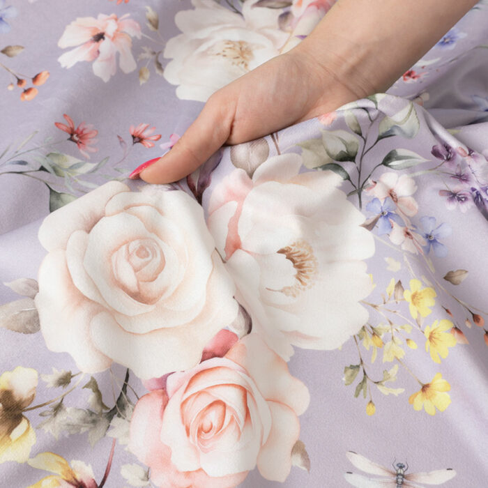 ROSANNA Tkanina dekoracyjna VELVET, 150cm, kolor 002 pastelowy fiolet - obrazek 5