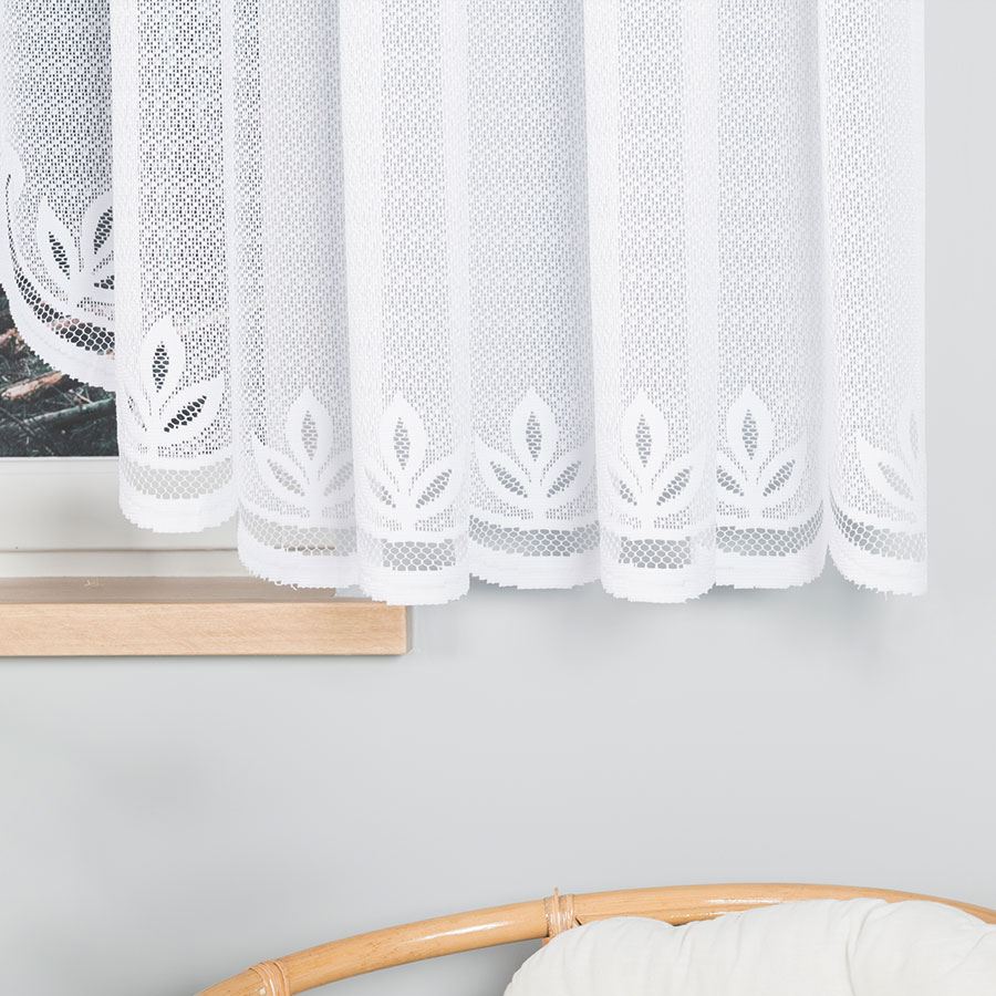 POLA Firanka żakardowa gotowa, szerokość 500 x wysokość 160cm, kolor 001 biały - obrazek 3