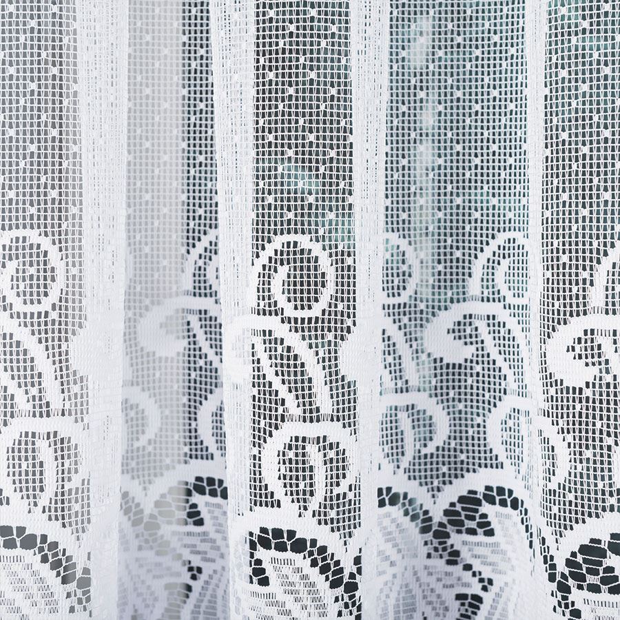 HERNANI Firanka żakardowa gotowa, 600x160 kolor 001 biały - obrazek 3