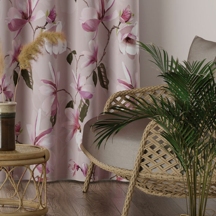 MAGNOLIA Tkanina dekoracyjna BLACKOUT, 145cm, kolor 001 beżowy - obrazek 3