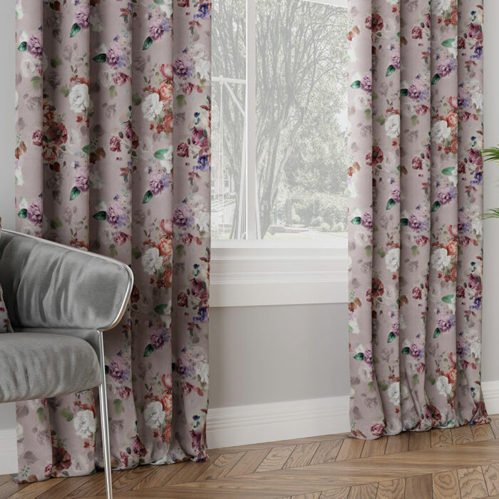 ELEONOR Tkanina dekoracyjna BLACKOUT, 145cm, kolor 002 wrzosowo pastelowy - obrazek 4