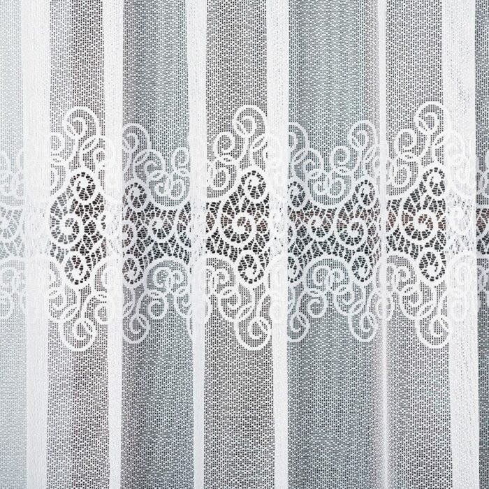 VIOLETTA Firanka żakardowa gotowa, szerokość 200 x wysokość 250cm, kolor 001 biały - obrazek 2
