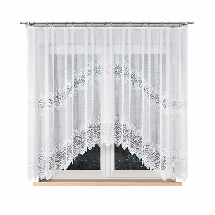 VIOLETTA Firanka żakardowa gotowa, szerokość 300 x wysokość 160cm, kolor 001 biały - obrazek 7
