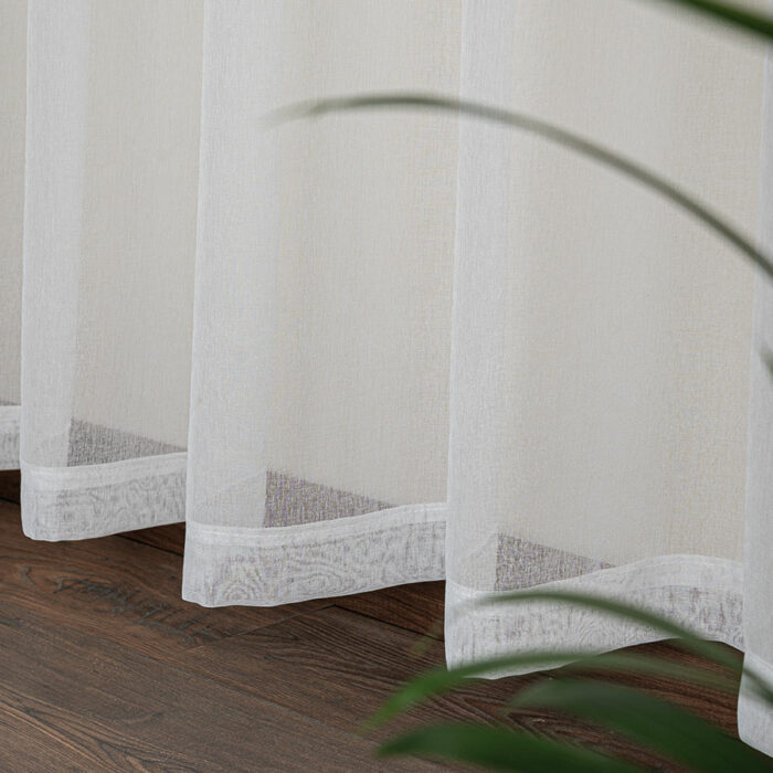ETAMINA Firana gotowa na taśmie, szerokość 140 x wysokość 230cm, kolor 001 biały - obrazek 3