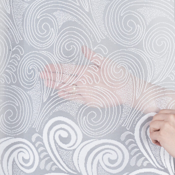 KINGA Firanka żakardowa gotowa, szerokość 400 x wysokość 160cm, kolor 001 biały - obrazek 3