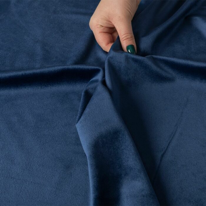 VELVI Zasłona gotowa na przelotkach, szerokość 140 x wysokość 230cm, kolor 011 granatowy - obrazek 2