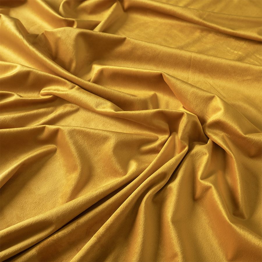 VELVI Zasłona gotowa na przelotkach, szerokość 140 x wysokość 250cm, kolor 019 szafranowy - obrazek 4