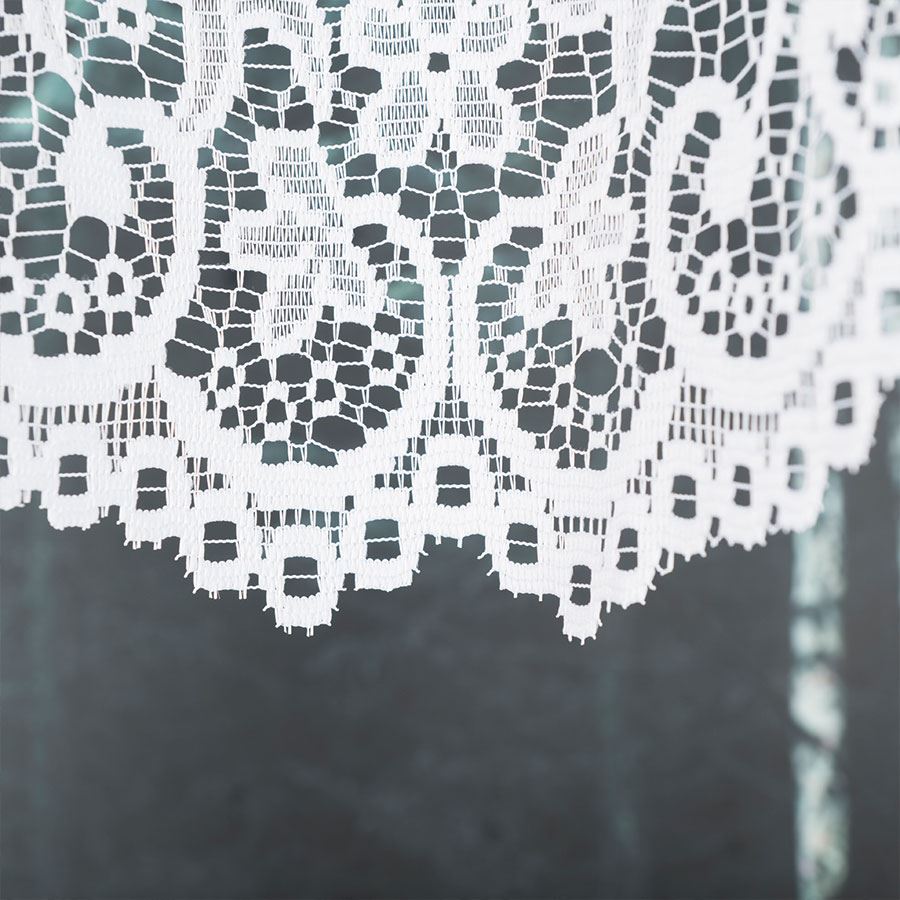 BERENIKA Firanka żakardowa gotowa, szerokość 300 x wysokość 120cm, kolor 001 biały - obrazek 3