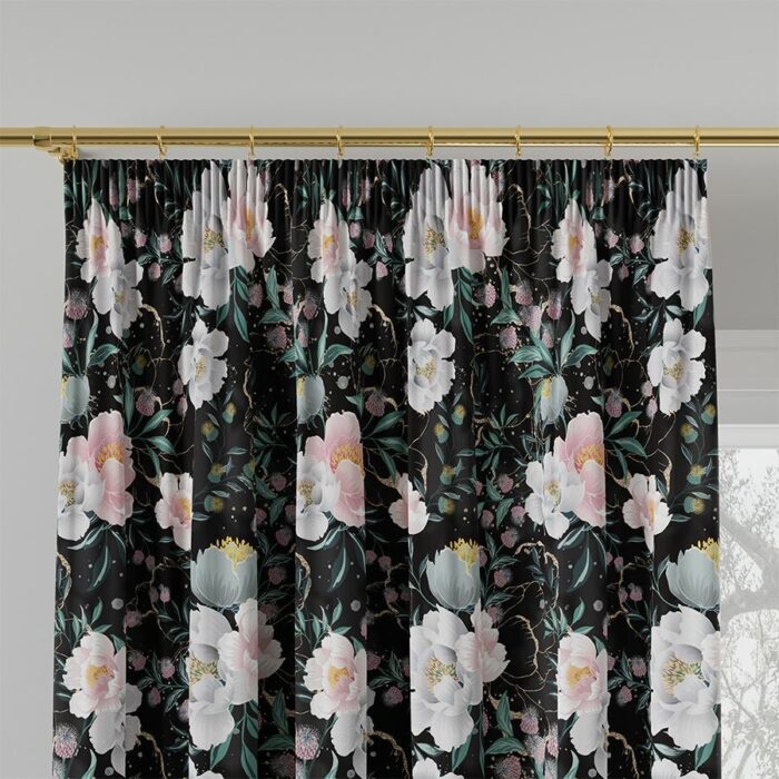 FLAURA Tkanina dekoracyjna VELVET, 150cm, kolor 006 czarny - obrazek 4
