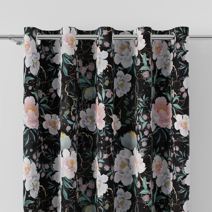FLAURA Tkanina dekoracyjna VELVET, 150cm, kolor 006 czarny - obrazek 3