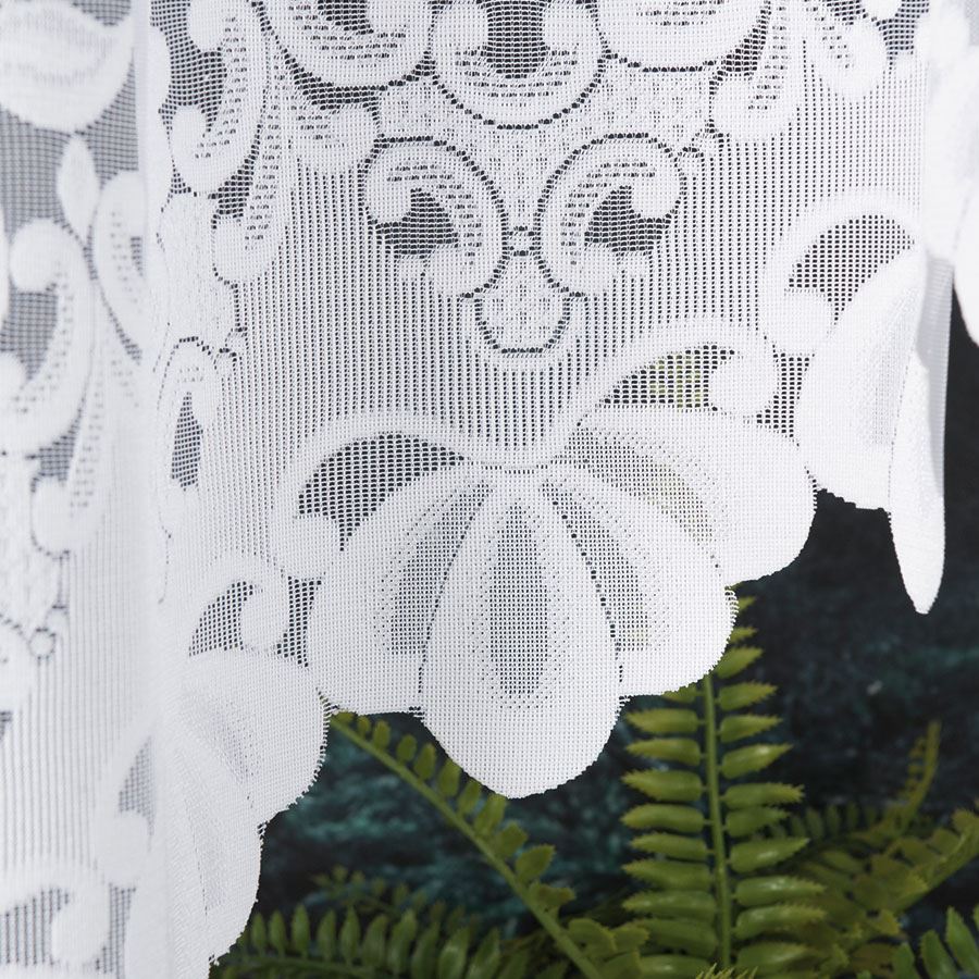 LUDWIKA Firanka żakardowa gotowa, 300x180 kolor 001 biały - obrazek 3