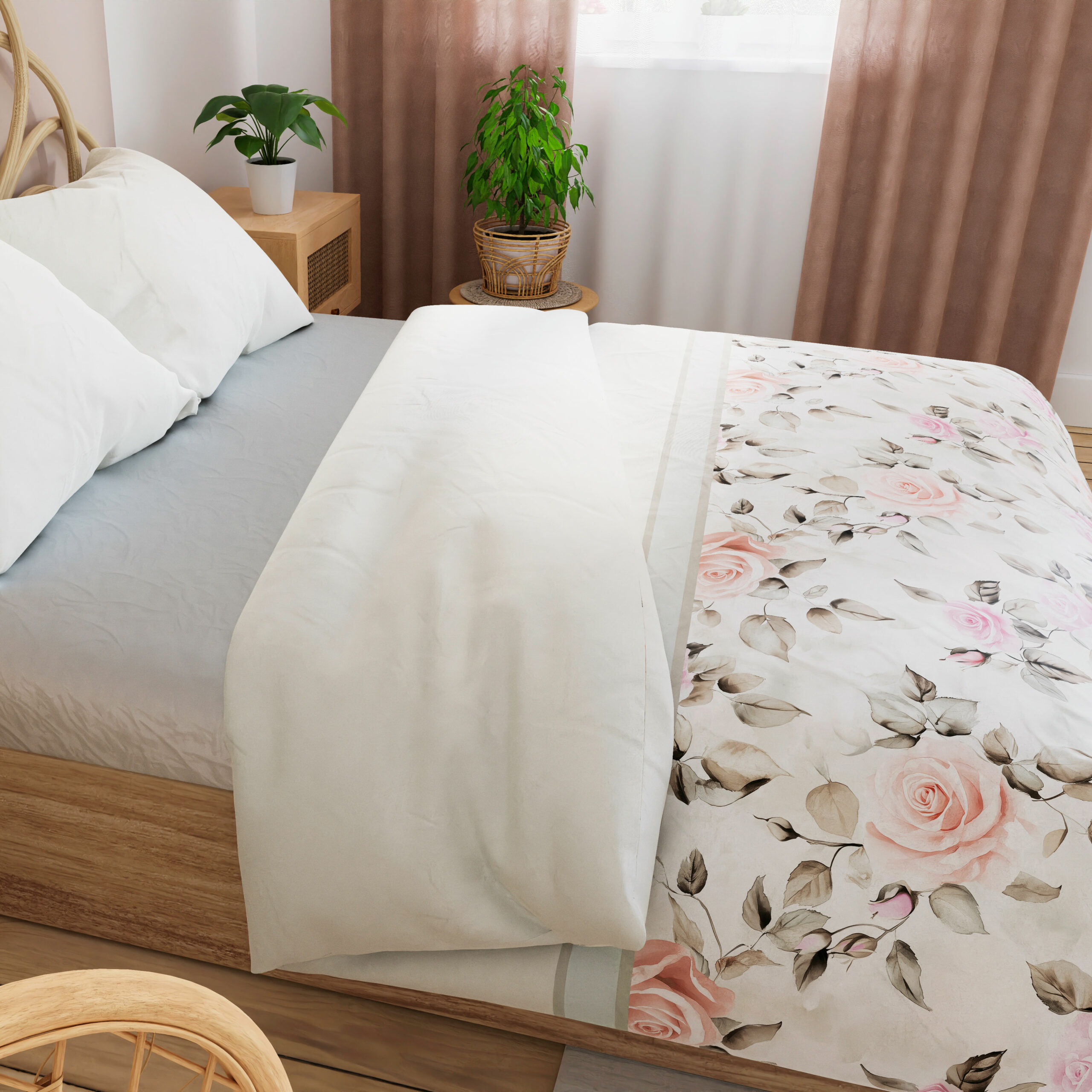 ROSALINA Komplet pościeli z bawełny satynowej 160x200 - obrazek 2