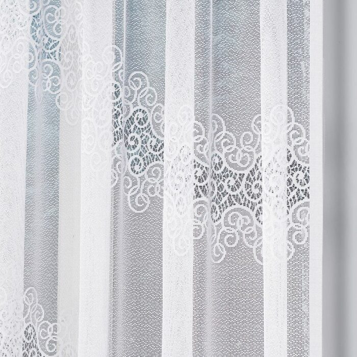 VIOLETTA Firanka żakardowa gotowa, szerokość 300 x wysokość 160cm, kolor 001 biały - obrazek 3