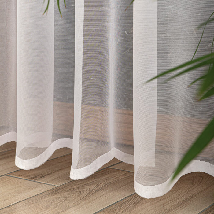 ELZA Firanka żakardowa gotowa, szerokość 300 x wysokość 240cm, kolor 001 biały - obrazek 5