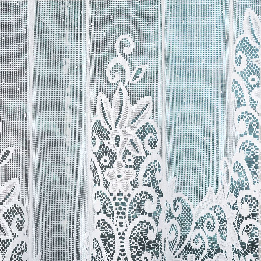 BERENIKA Firanka żakardowa gotowa, szerokość 300 x wysokość 120cm, kolor 001 biały - obrazek 4