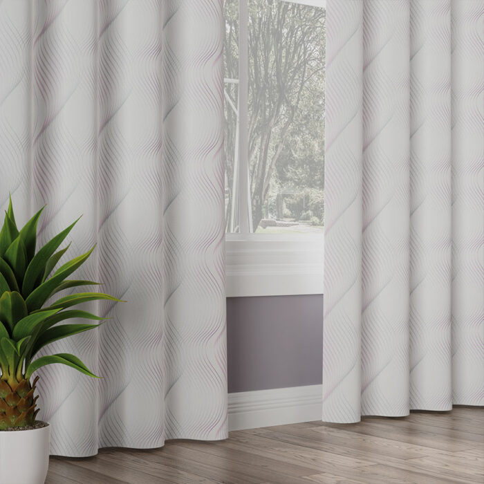 LINESA Tkanina dekoracyjna NINA WODOODPORNA, 160cm, kolor 002 pastelowo fioletowy - obrazek 4