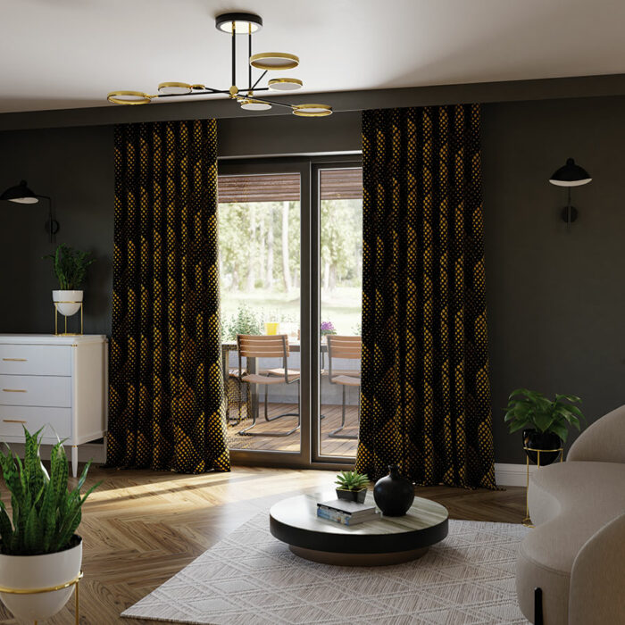 LUXE Tkanina dekoracyjna BLACKOUT, wysokość 300cm, kolor 001 - obrazek 2