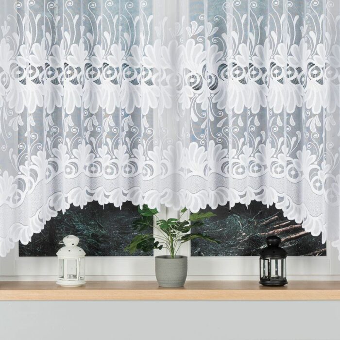 Firanka żakardowa gotowa 540 x 160 cm biała Kasjana - obrazek 6