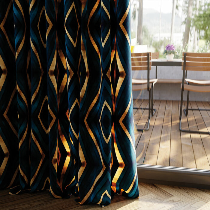 DIAMENTEM Tkanina dekoracyjna VELVET, 150cm, kolor 007 granatowy - obrazek 2