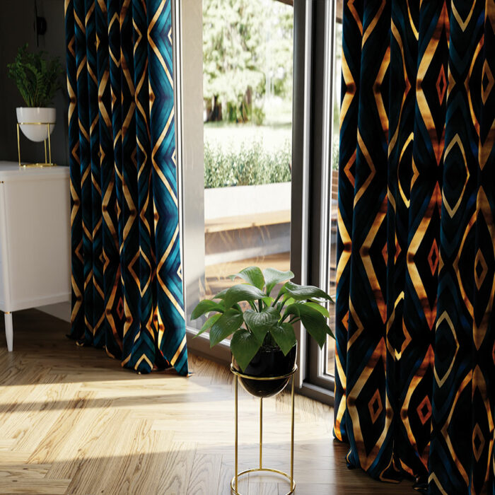 DIAMENTEM Tkanina dekoracyjna VELVET, 150cm, kolor 007 granatowy - obrazek 4