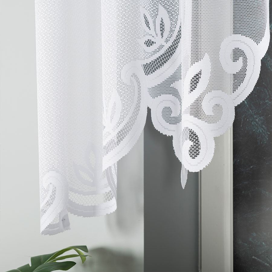 POLA Firanka żakardowa gotowa, szerokość 250 x wysokość 130cm, kolor 001 biały - obrazek 4