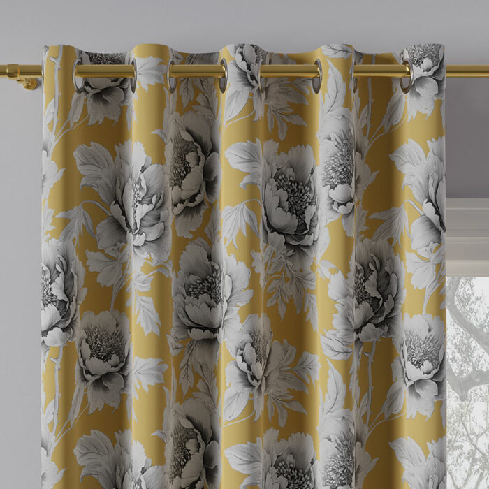 COLETTE Tkanina dekoracyjna BLACKOUT, 145cm, kolor 001 żółty - obrazek 7