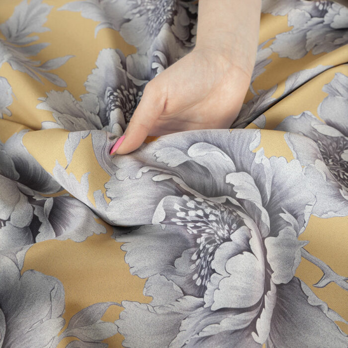 COLETTE Tkanina dekoracyjna BLACKOUT, 145cm, kolor 001 żółty - obrazek 6