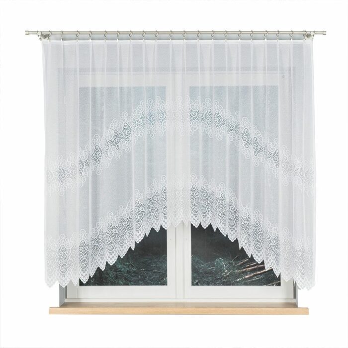 VIOLETTA Firanka żakardowa gotowa, szerokość 250 x wysokość 150cm, kolor 001 biały - obrazek 5