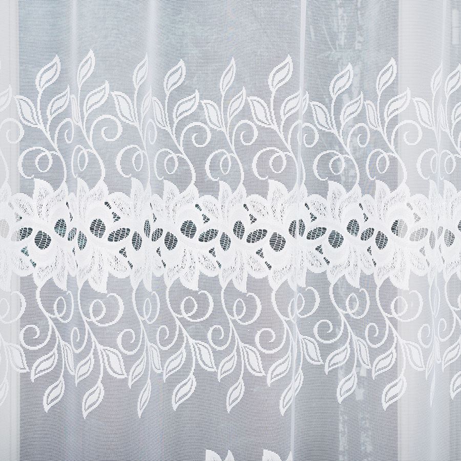 BASTIA Firanka żakardowa gotowa, 250x130 kolor 001 biały - obrazek 6