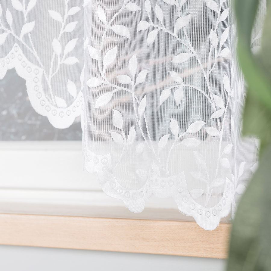 ZUZANNA Firanka żakardowa gotowa ze wzorem po całości, szerokość 300 x wysokość 160cm, kolor 001 biały - obrazek 3