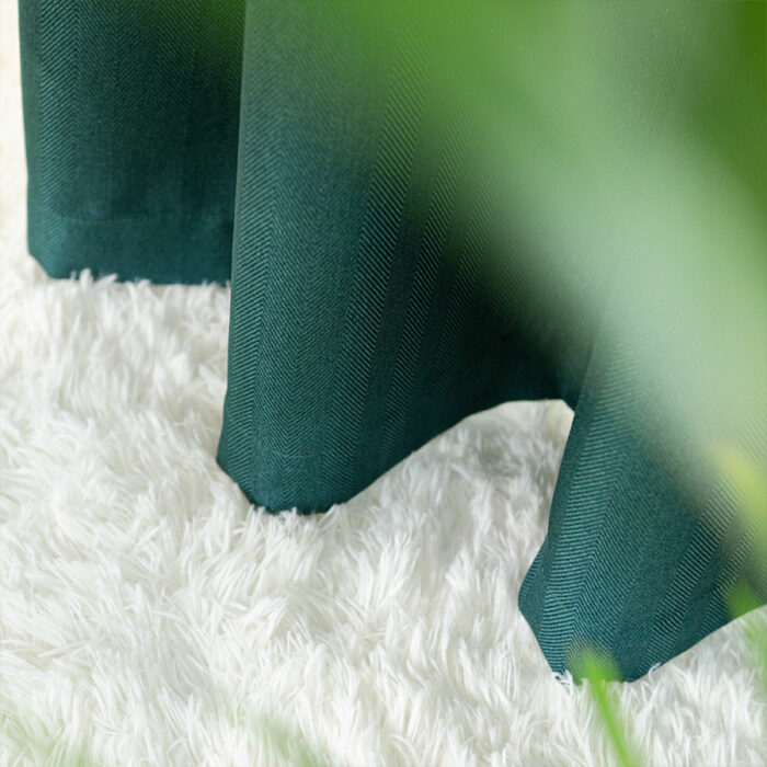 JODEŁKA Zasłona gotowa na taśmie, szerokość 140cm x wysokość 250cm, kolor 012 butelkowa zieleń - obrazek 4