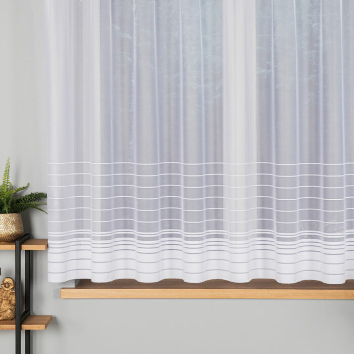 NELA Firanka żakardowa gotowa, szerokość 300 x wysokość 160cm, kolor 001 biały - obrazek 5